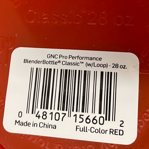 GMC Pro Performance Blender Bottle Classic with Loop 28 OZ - Picture 10 of 10